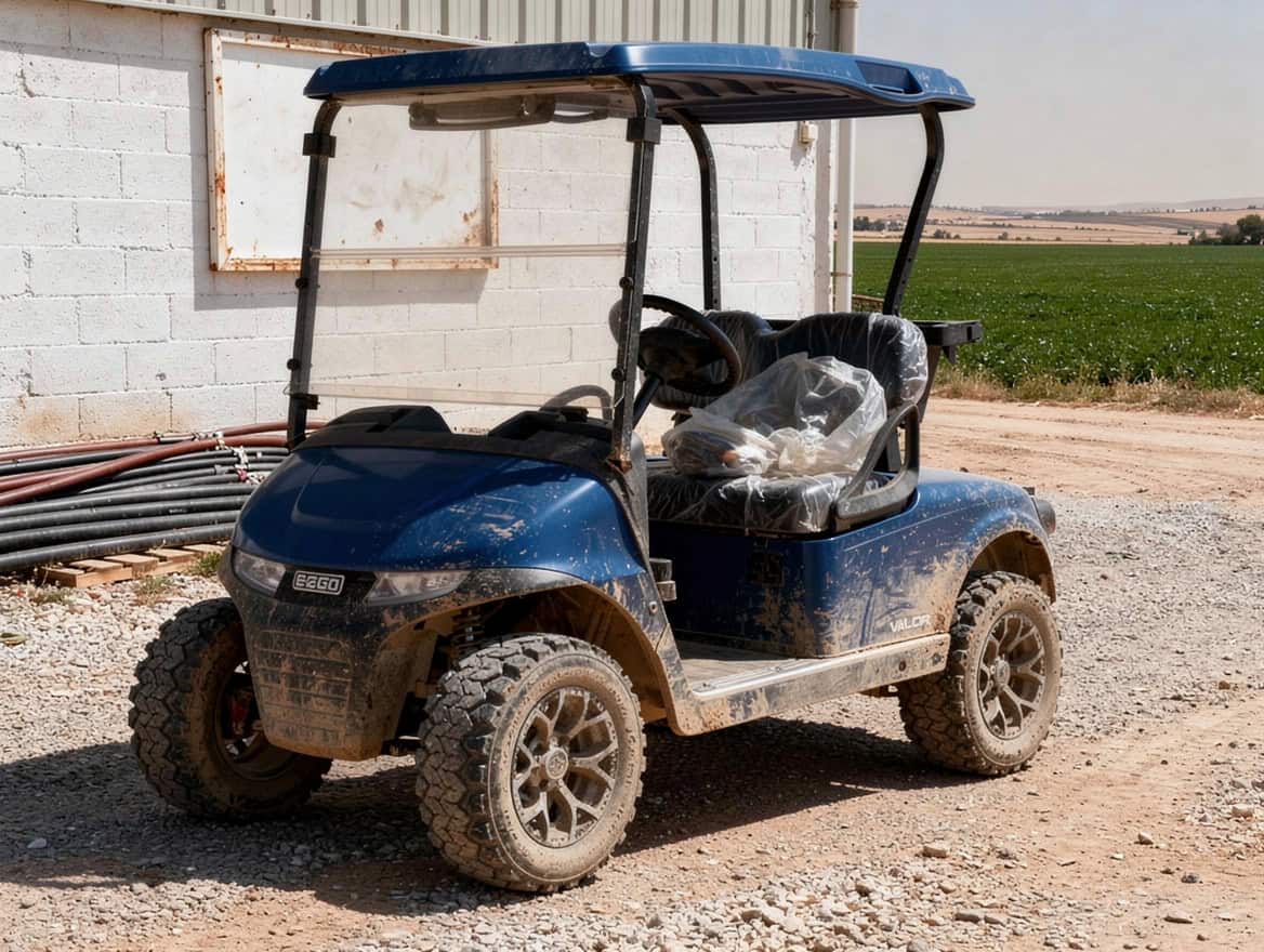 EZGO מוגבה עם גלגלי שטח יד שנייה 2018, 1,800 ק״מ