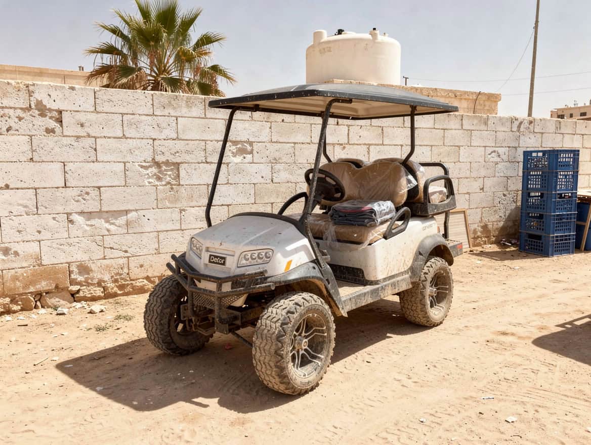 CLUB CAR מוגבה עם גלגלי שטח